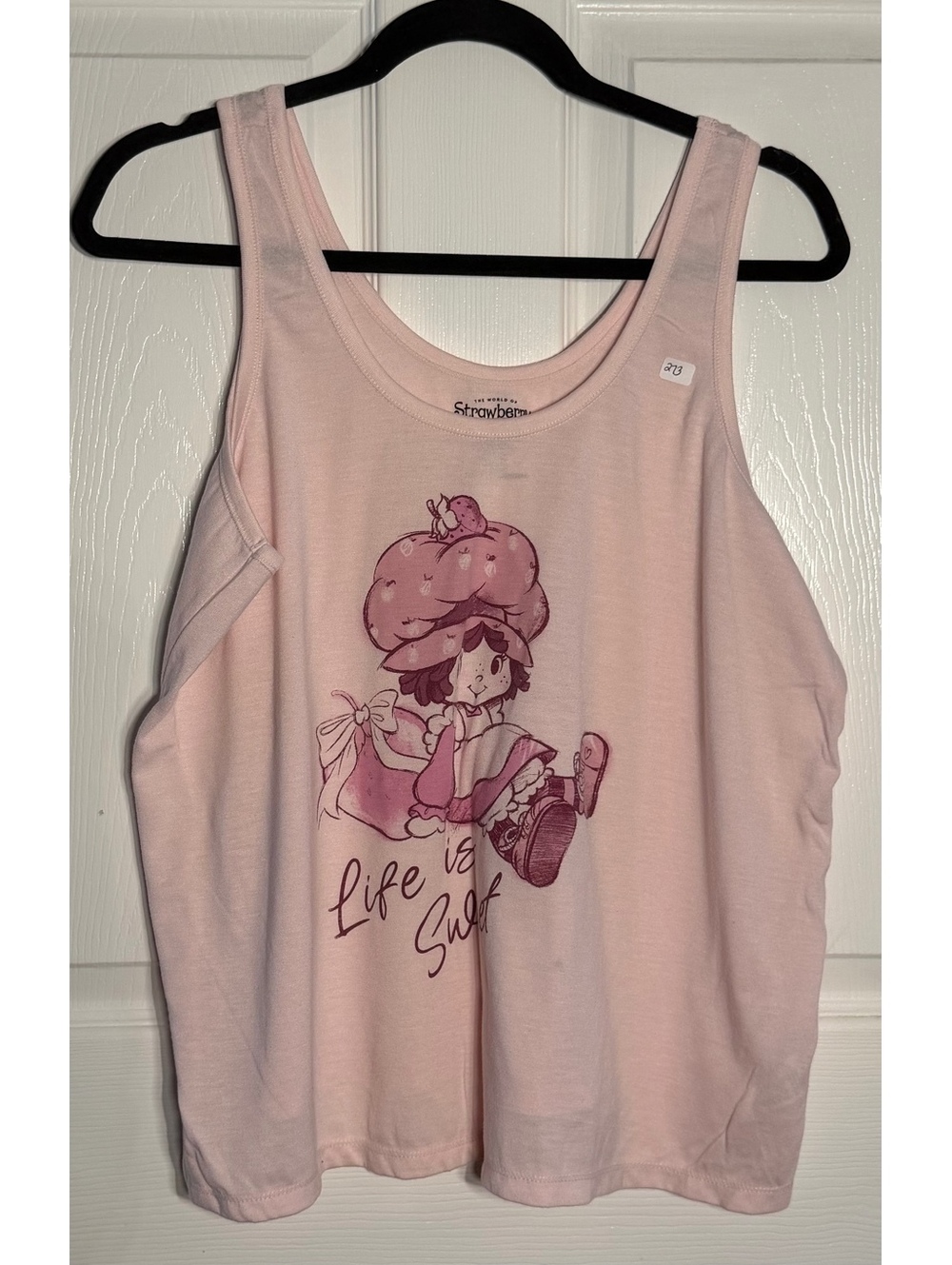 The World of Strawberry Shortcake Pink Tank Top XL/XX (16-18) Life is Sweet
